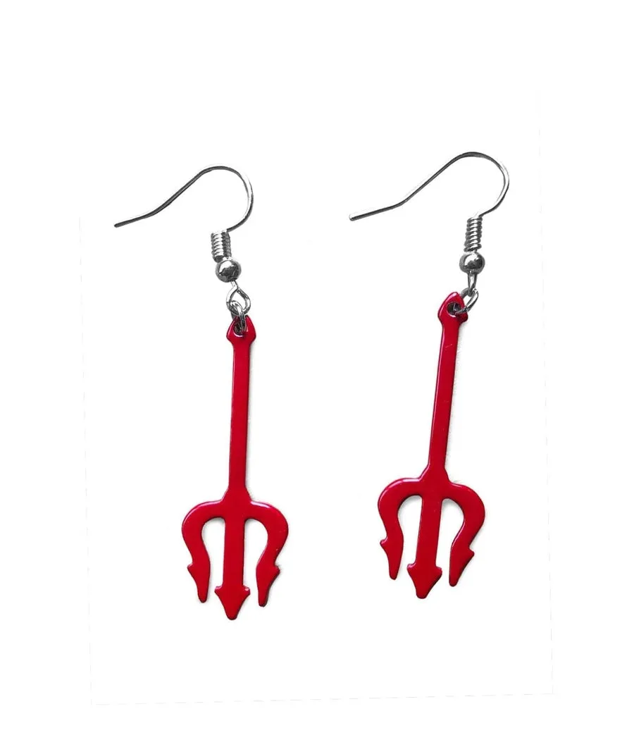 Devil Pitchfork Earrings sold by Tipsy Elves
