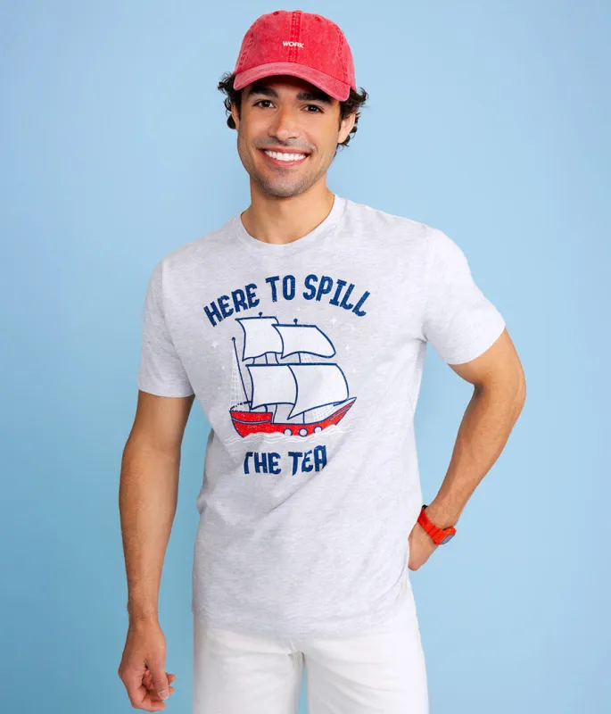 Men's Spill the Tea Tee made by Tipsy Elves