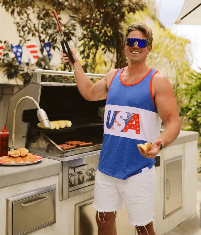 Men's USA Tank Top sold by Tipsy Elves