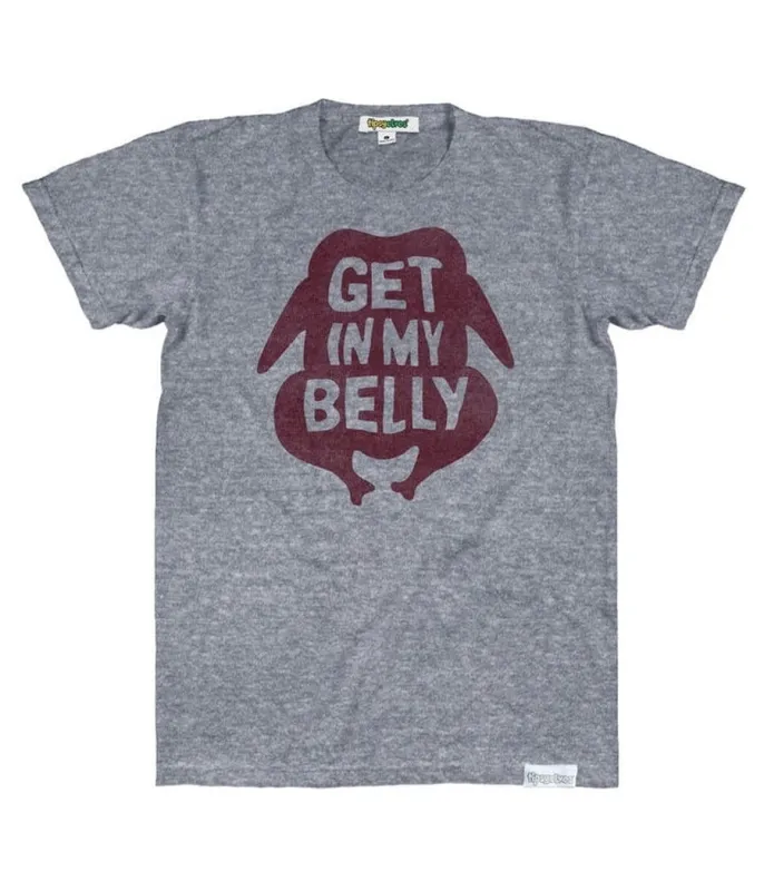 Men's Get In My Belly Tee made by Tipsy Elves