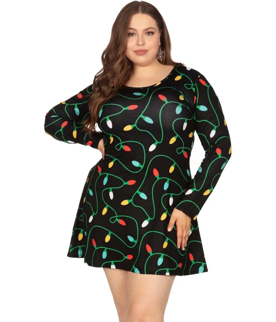 Women's Twinkle Lights Plus Size Dress sold by Tipsy Elves