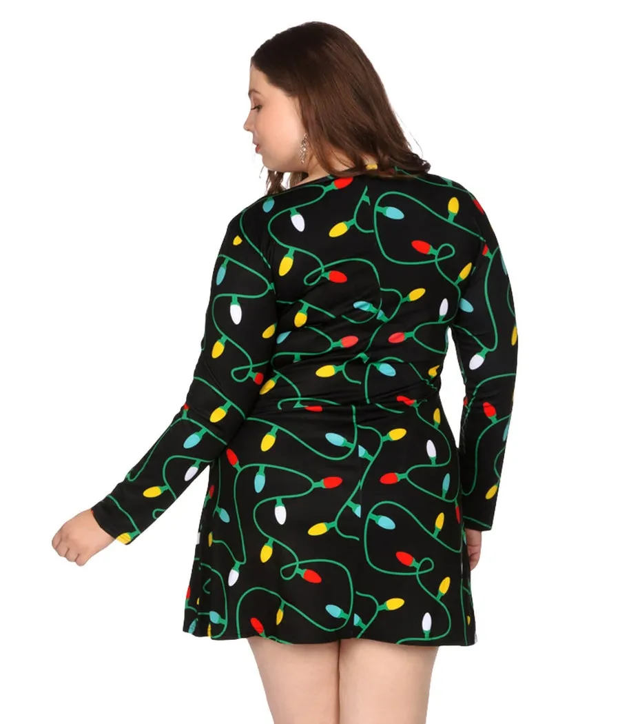 Women's Twinkle Lights Plus Size Dress sold by Tipsy Elves product image thumbnail 2