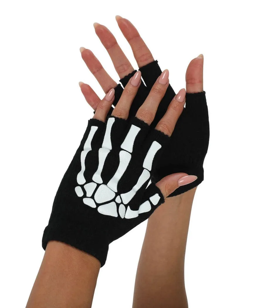 Fingerless Skeleton Gloves sold by Tipsy Elves product image thumbnail 2