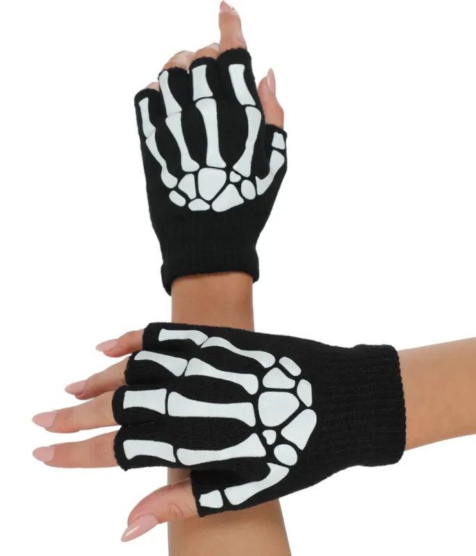 Fingerless Skeleton Gloves sold by Tipsy Elves