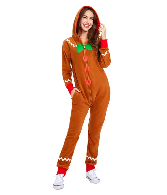 Women's Gingerbread Man Jumpsuit sold by Tipsy Elves