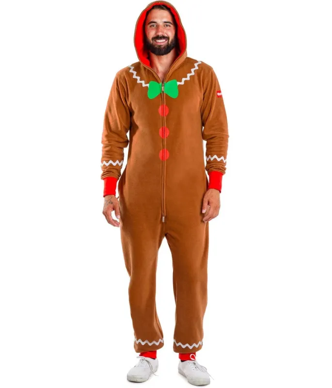 Men's Gingerbread Man Jumpsuit sold by Tipsy Elves