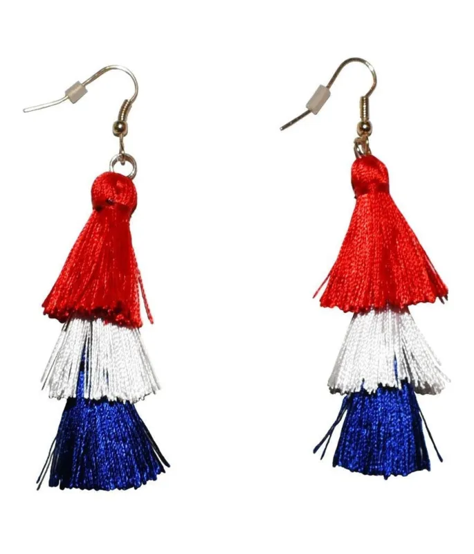Patriotic Tassel Earrings sold by Tipsy Elves