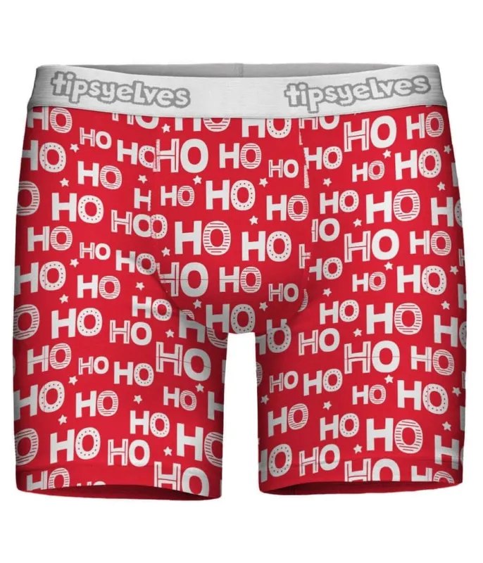 Men's Ho Ho Ho Boxer Briefs made by Tipsy Elves