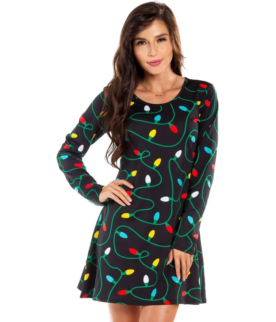 Women's Twinkle Lights Dress sold by Tipsy Elves