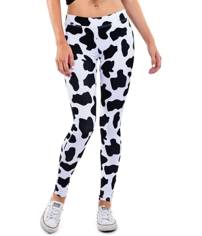 Cow Leggings made by Tipsy Elves