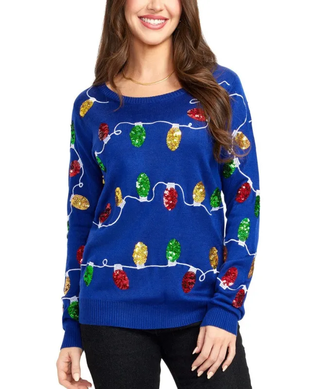 Women's Christmas Lights Ugly Christmas Sweater made by Tipsy Elves