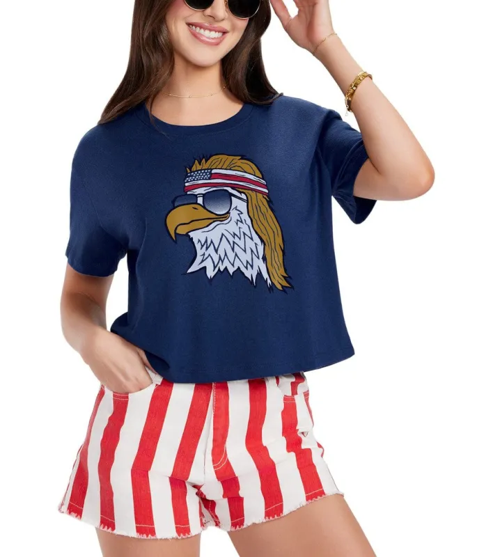 Women's Epic Eagle Cropped Tee made by Tipsy Elves