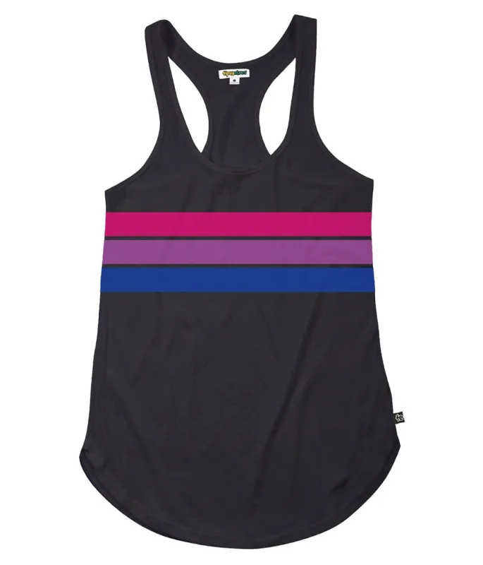 Bi Pride Flag Racerback Tank Top made by Tipsy Elves