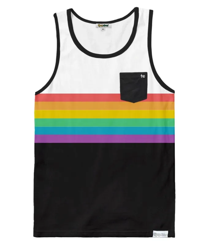 Retro Rainbow Tank Top made by Tipsy Elves