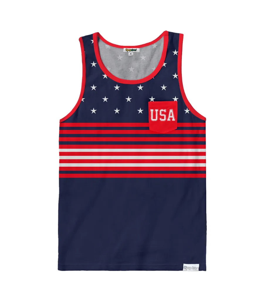 Men's USA All Day Tank Top sold by Tipsy Elves