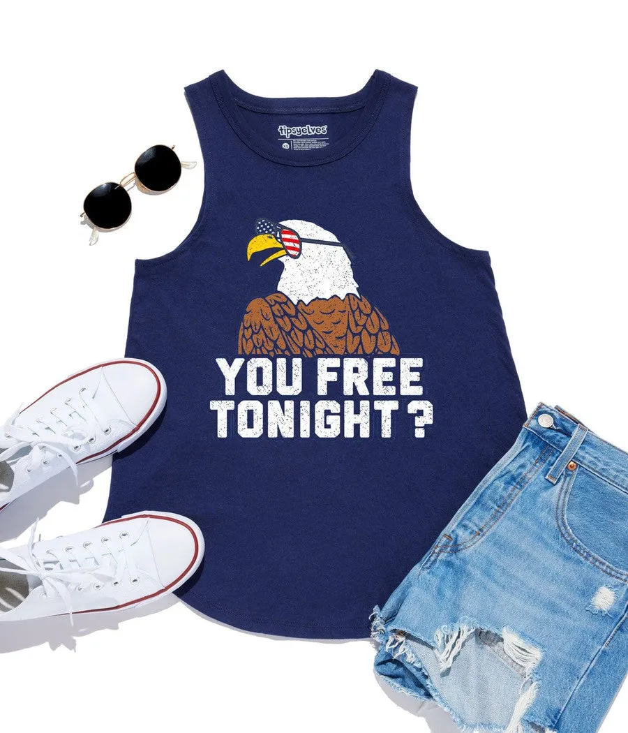 Women's You Free Tonight? Tank Top sold by Tipsy Elves product image thumbnail 2
