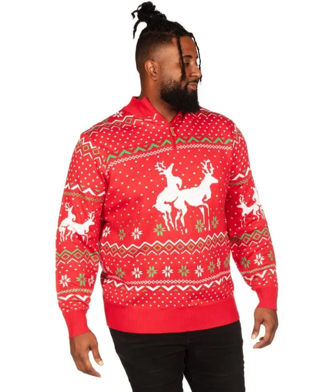 Men's Christmas Climax Big and Tall Ugly Christmas Sweater made by Tipsy Elves