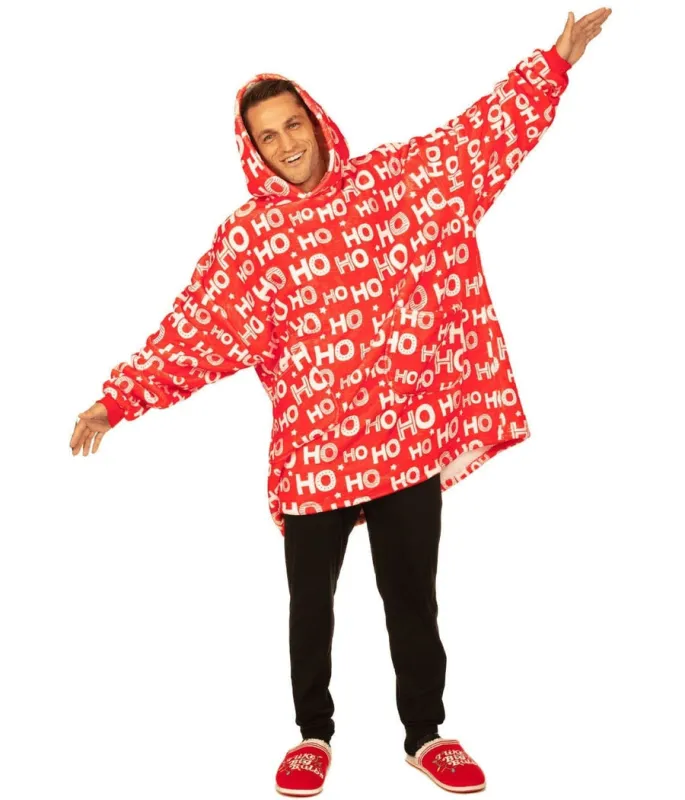 Ho Ho Ho Blanket Hoodie sold by Tipsy Elves