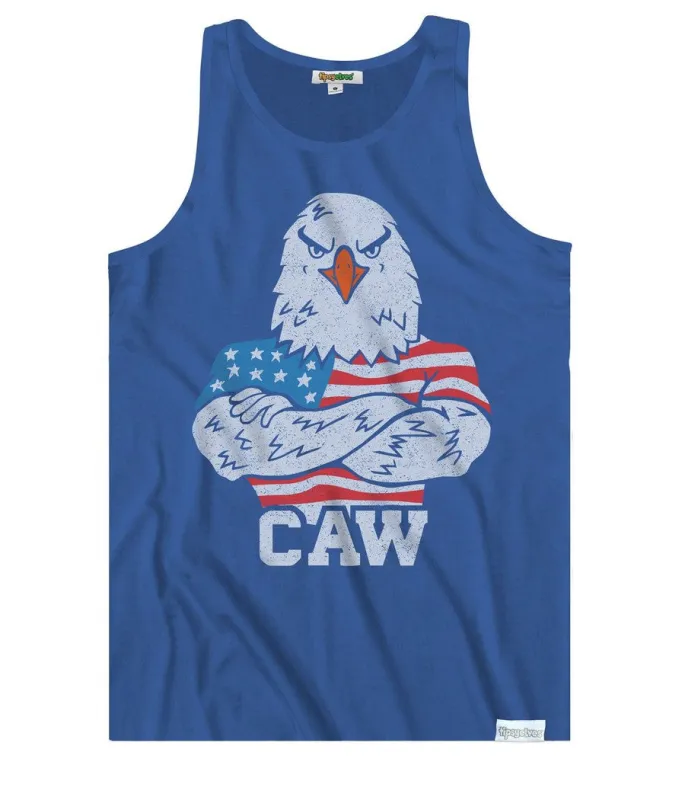Men's Patriotic Caw Tank sold by Tipsy Elves