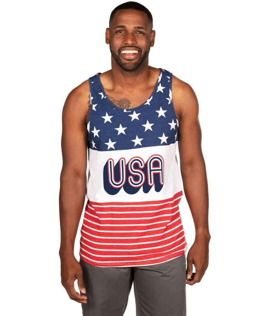 Men's USA Stripes Tank Top sold by Tipsy Elves product image thumbnail 2