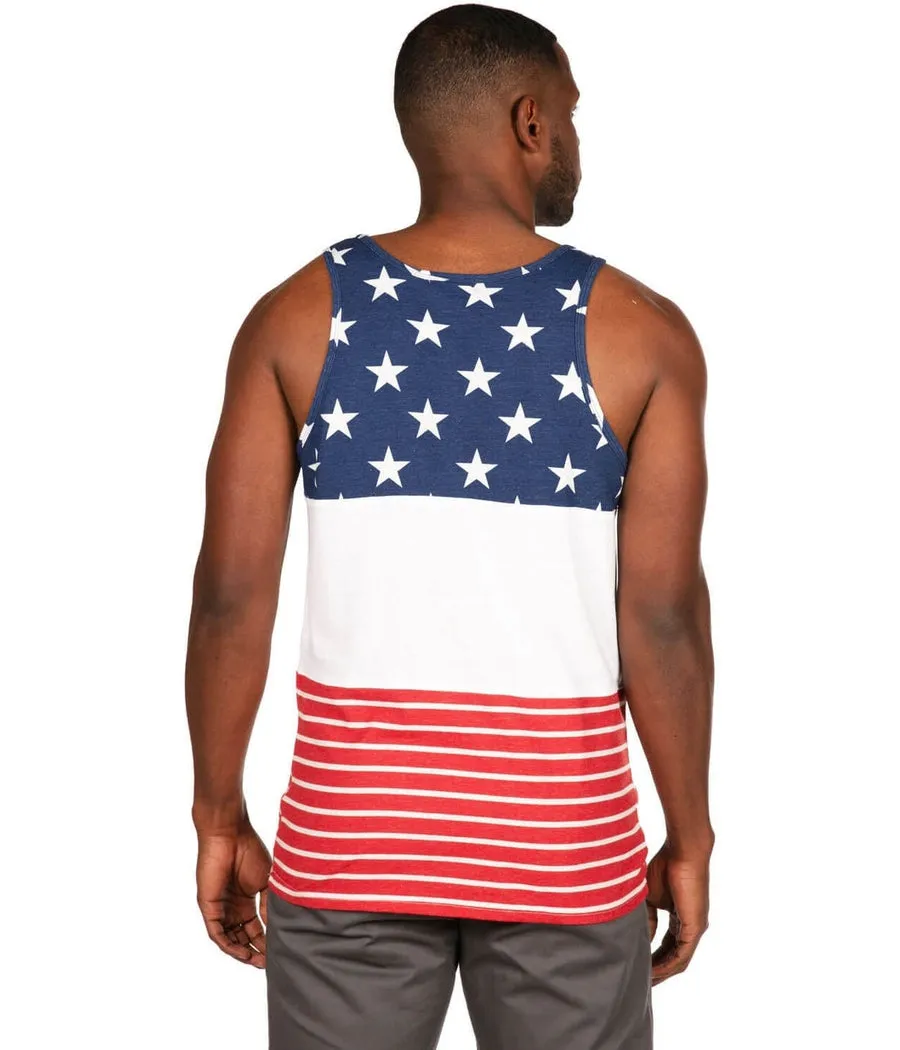 Men's USA Stripes Tank Top sold by Tipsy Elves product image thumbnail 3