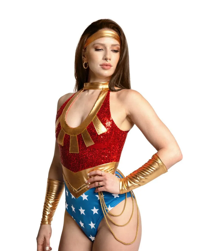 Women's Wonder Babe Bodysuit Costume sold by Tipsy Elves product image thumbnail 3