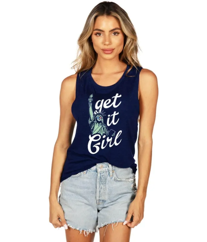 Women's Get it Girl Tank Top made by Tipsy Elves