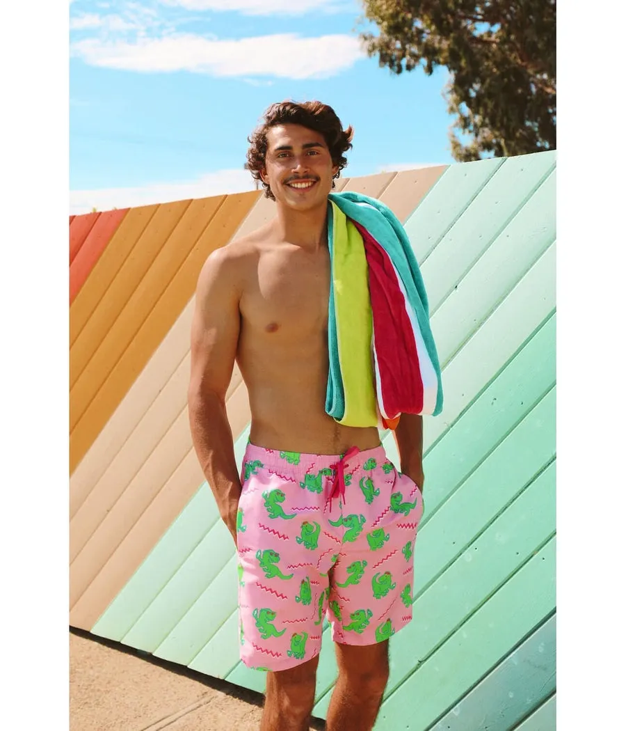 Dino Disco Swim Trunks - 7.5" Inseam sold by Tipsy Elves product image thumbnail 2