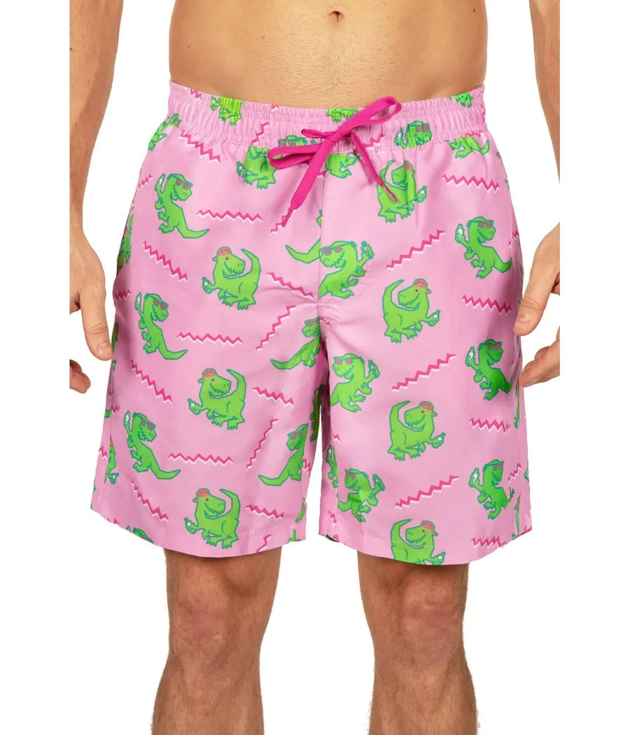 Dino Disco Swim Trunks - 7.5" Inseam sold by Tipsy Elves product image thumbnail 4