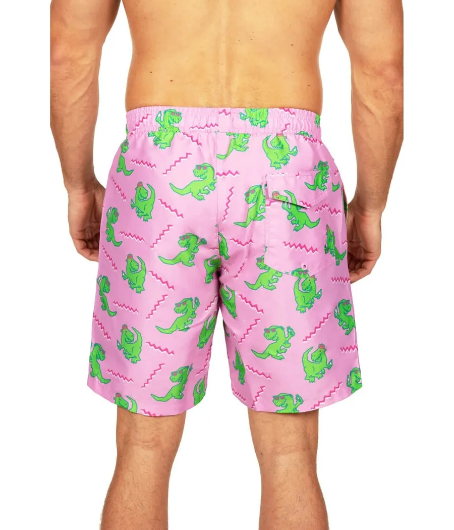 Dino Disco Swim Trunks - 7.5" Inseam sold by Tipsy Elves product image thumbnail 5