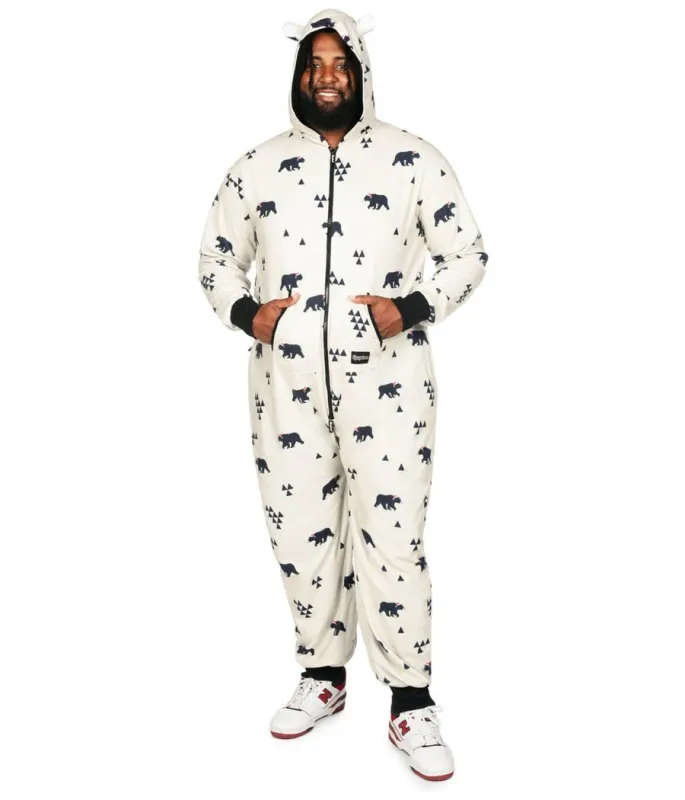 Men's Beary Christmas Big and Tall Jumpsuit sold by Tipsy Elves