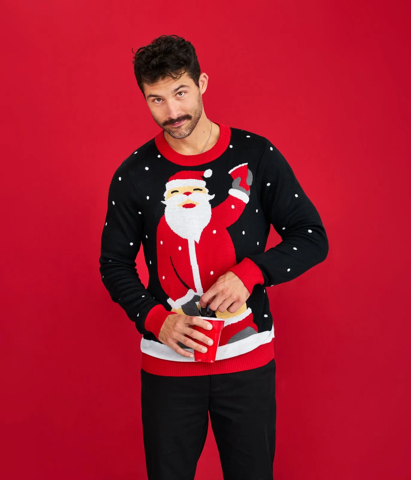 Men's Jolly Juice Dispenser Ugly Christmas Sweater sold by Tipsy Elves product image thumbnail 3