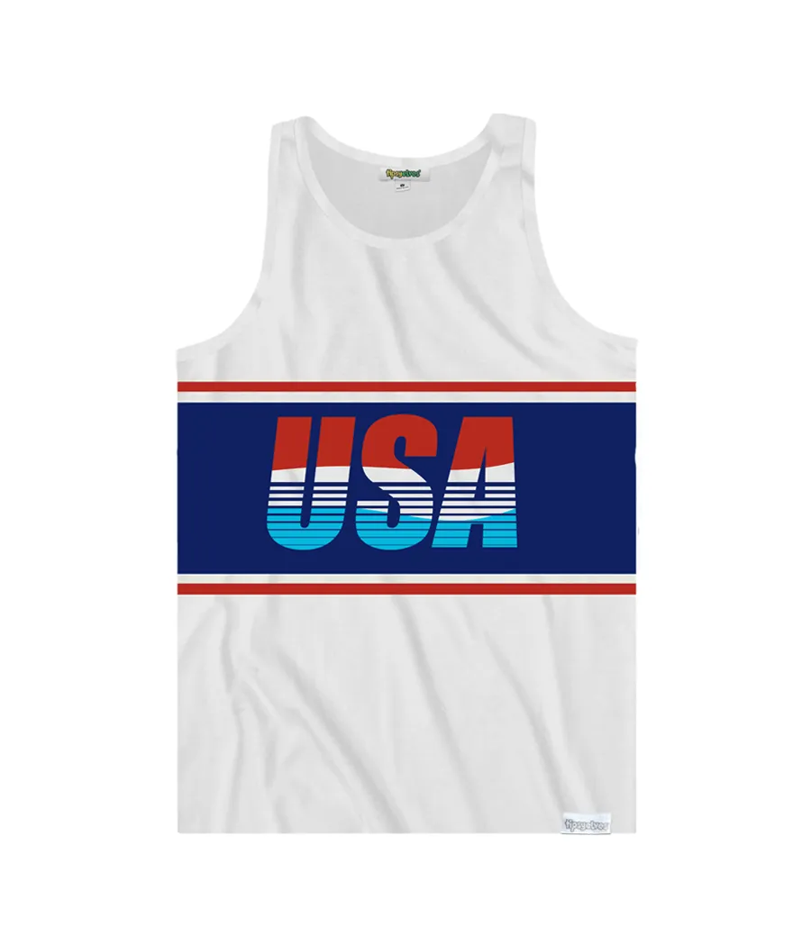 Men's Retro Patriotic Tank sold by Tipsy Elves product image thumbnail 2