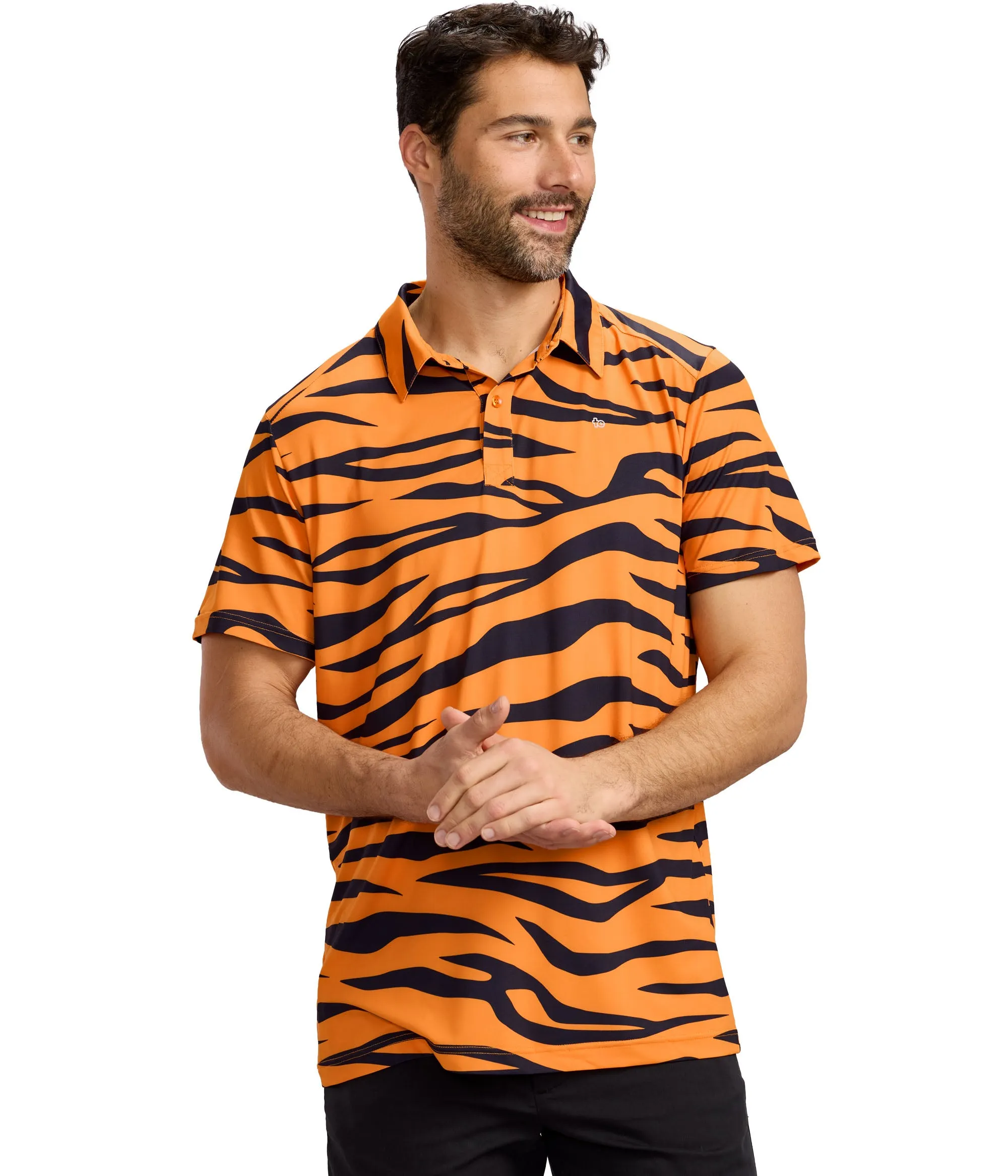 Men's Tiger Golf Polo sold by Tipsy Elves