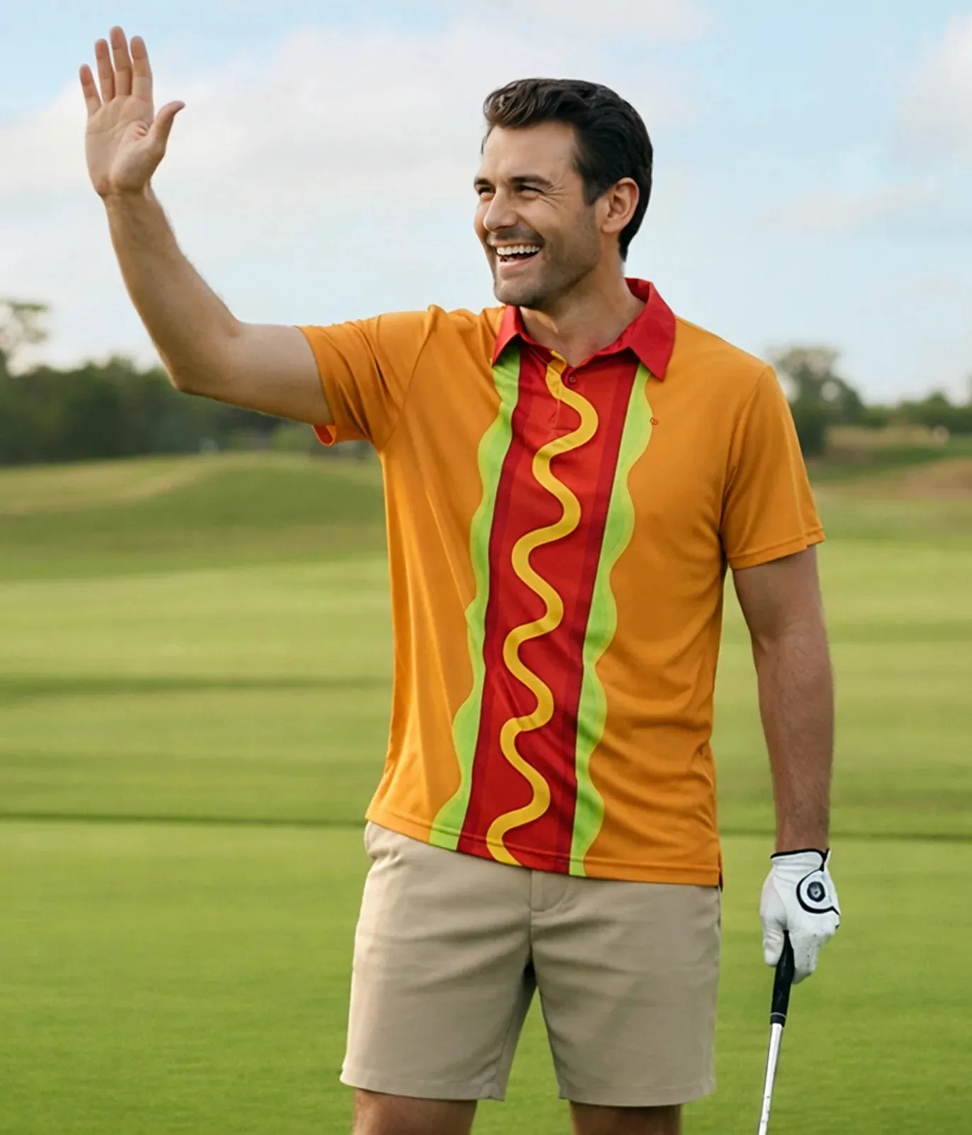 Men's Hot Dogger Golf Polo sold by Tipsy Elves product image thumbnail 2