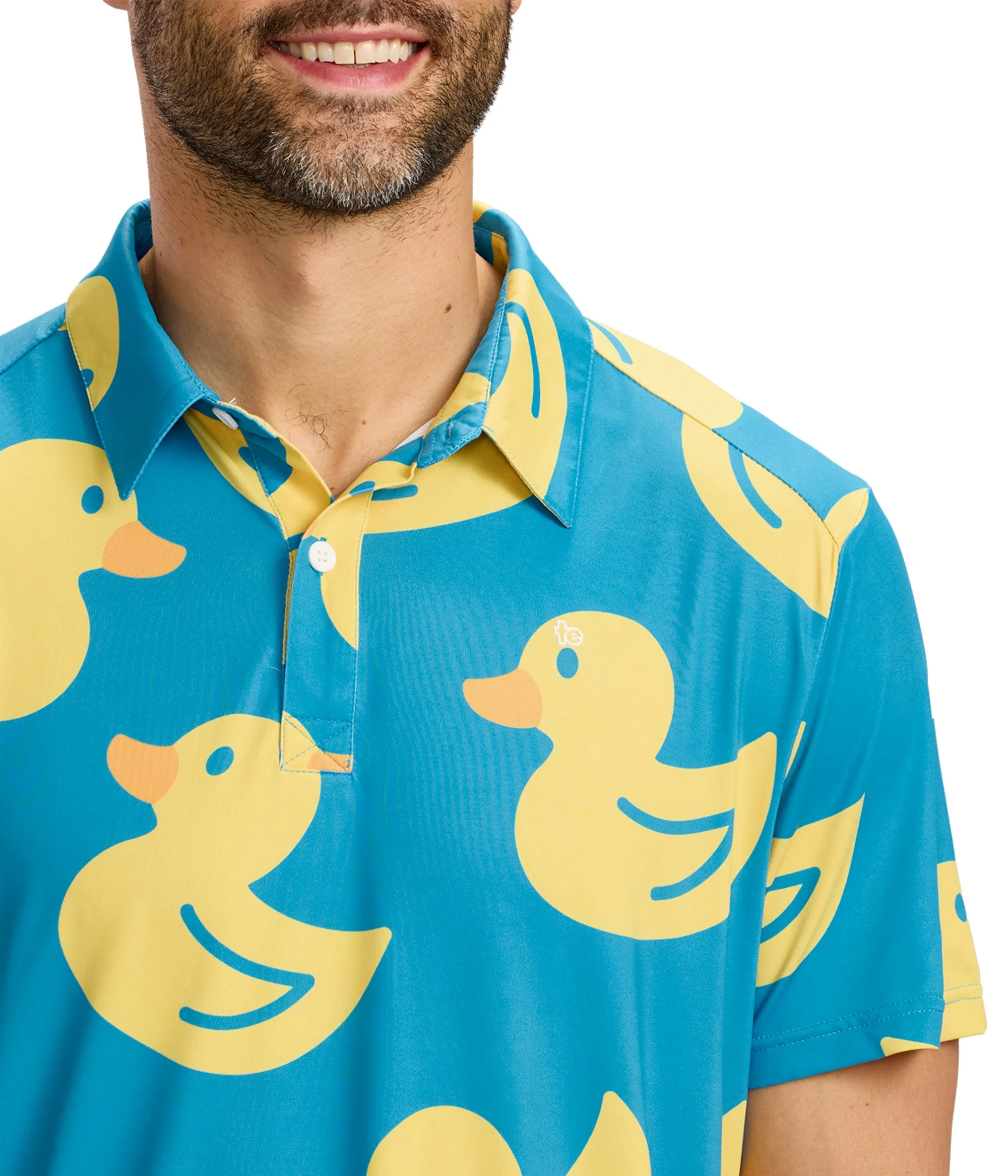 Men's Duckin' Around Golf Polo sold by Tipsy Elves product image thumbnail 3