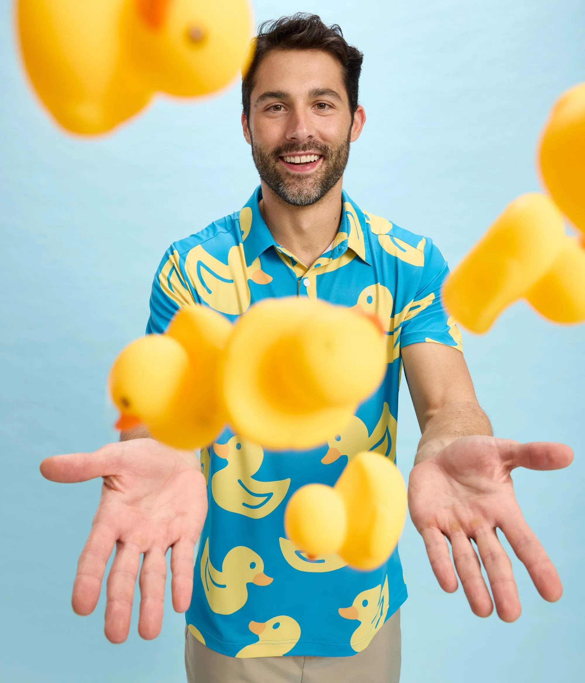 Men's Duckin' Around Golf Polo sold by Tipsy Elves product image thumbnail 4