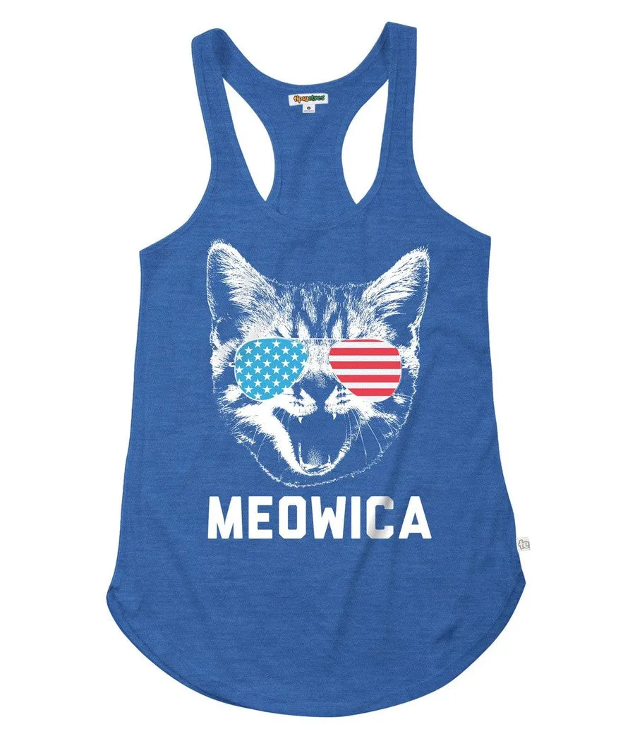 Women's Blue Meowica Tank Top sold by Tipsy Elves product image thumbnail 4