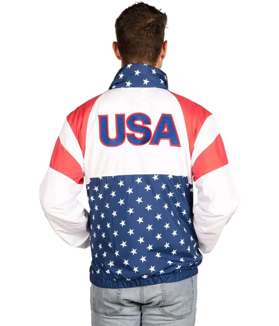 Men's USA Windbreaker Jacket sold by Tipsy Elves product image thumbnail 2