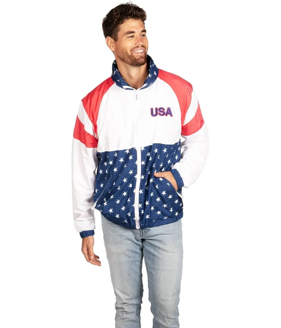 Men's USA Windbreaker Jacket sold by Tipsy Elves product image thumbnail 3
