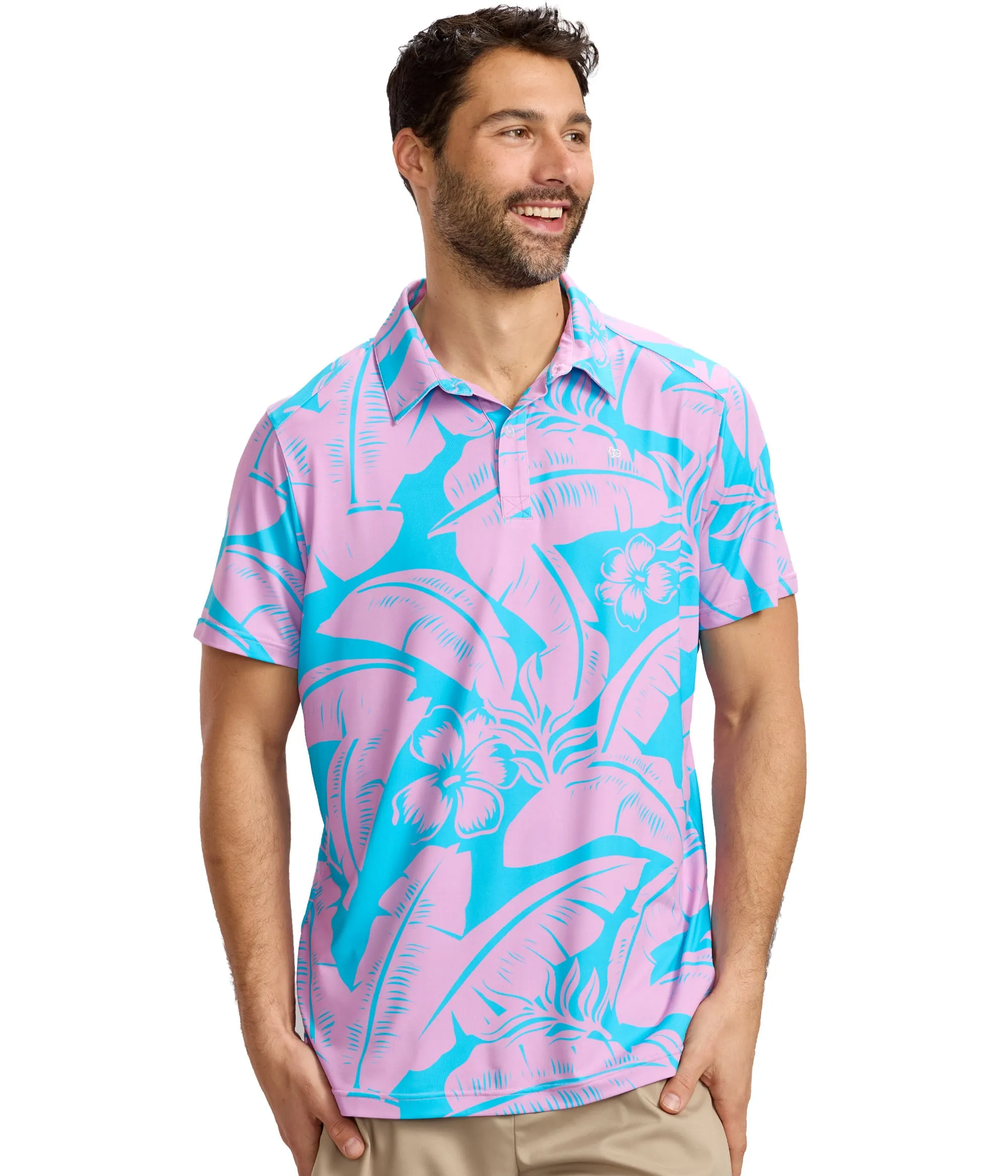 Men's Tropical Tee Time Golf Polo sold by Tipsy Elves product image thumbnail 4