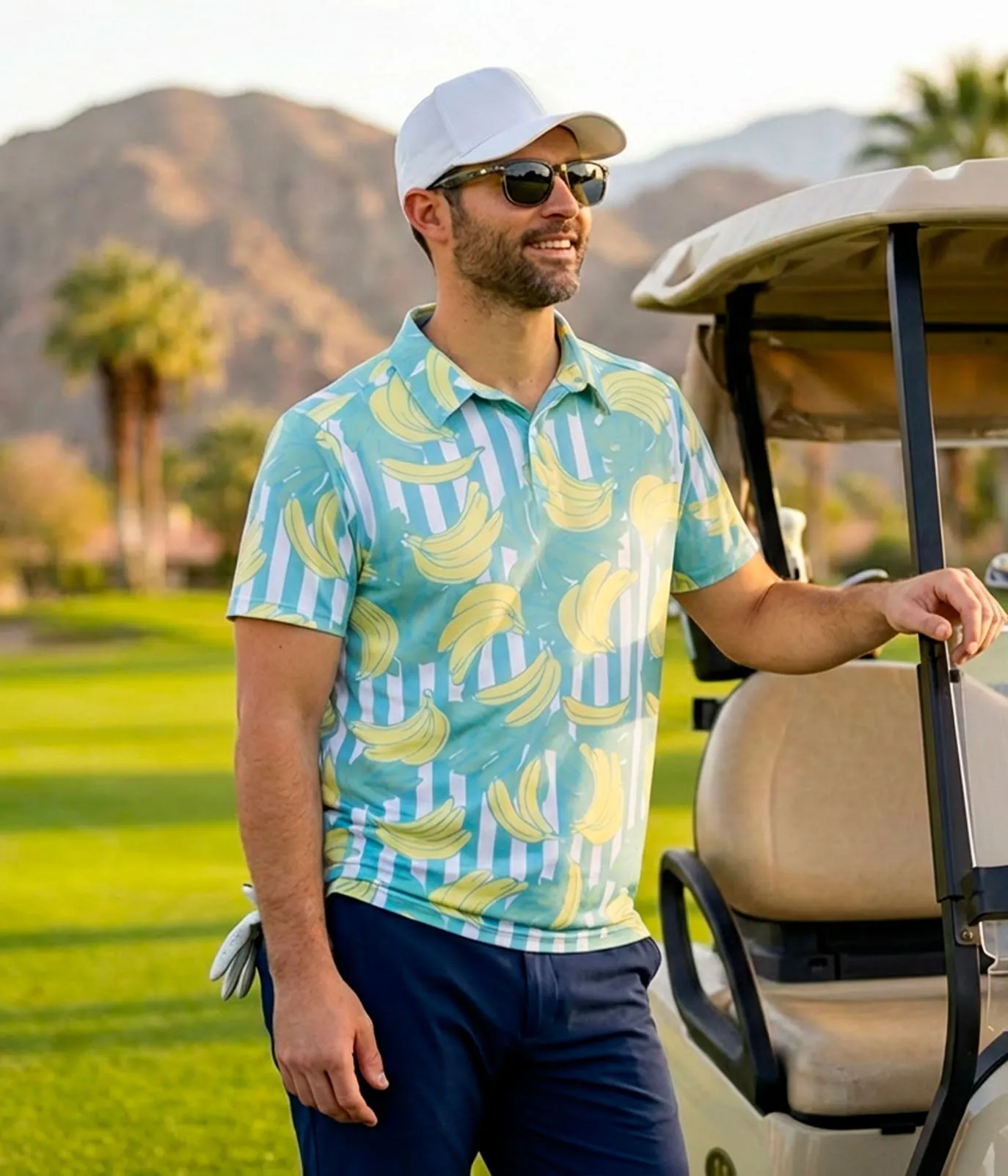 Men's Banana Breeze Golf Polo sold by Tipsy Elves product image thumbnail 3