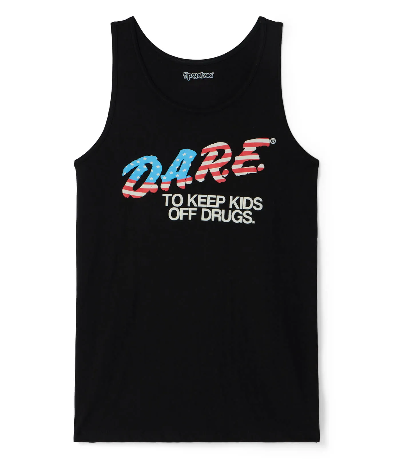 Men's Declaration of DARE Tank Top (Black) sold by Tipsy Elves
