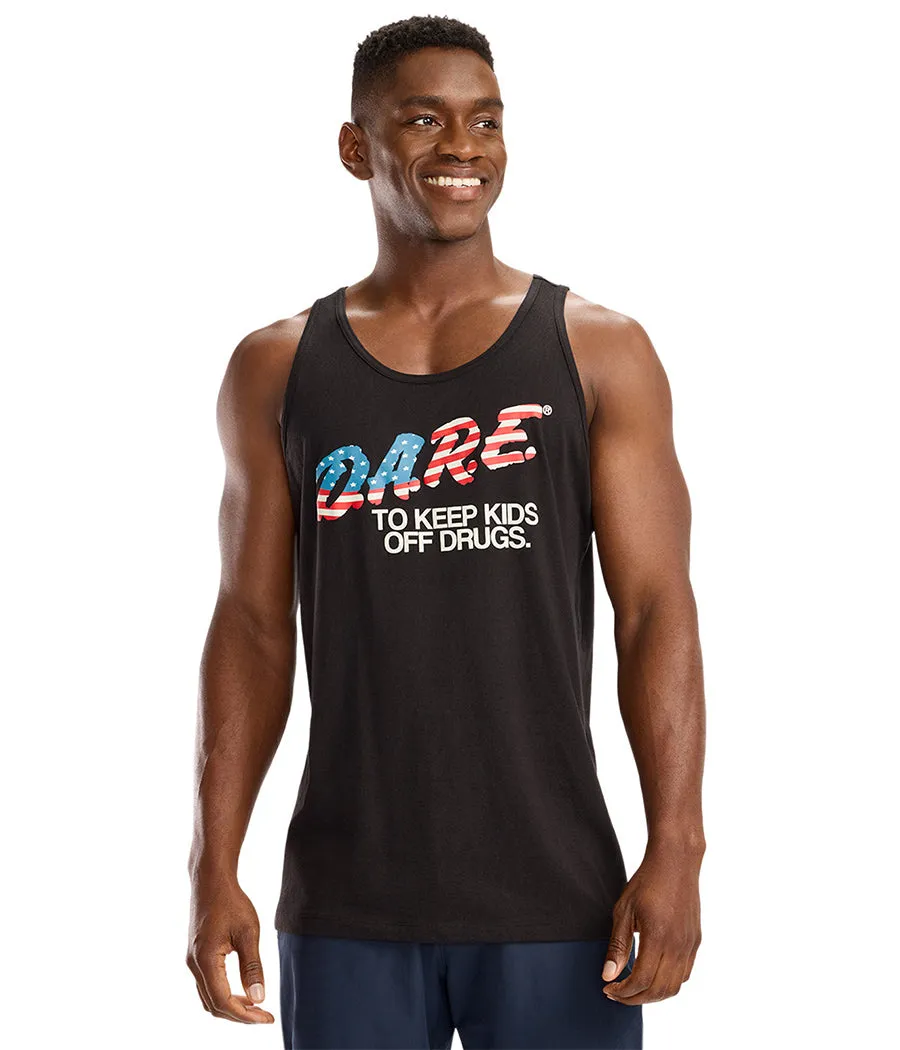 Men's Declaration of DARE Tank Top (Black) sold by Tipsy Elves product image thumbnail 2