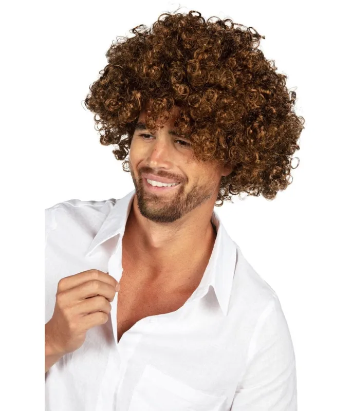 Brown Afro Wig made by Tipsy Elves
