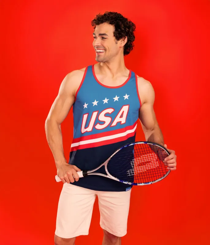 Men's USA Slam Dunk Tank Top made by Tipsy Elves