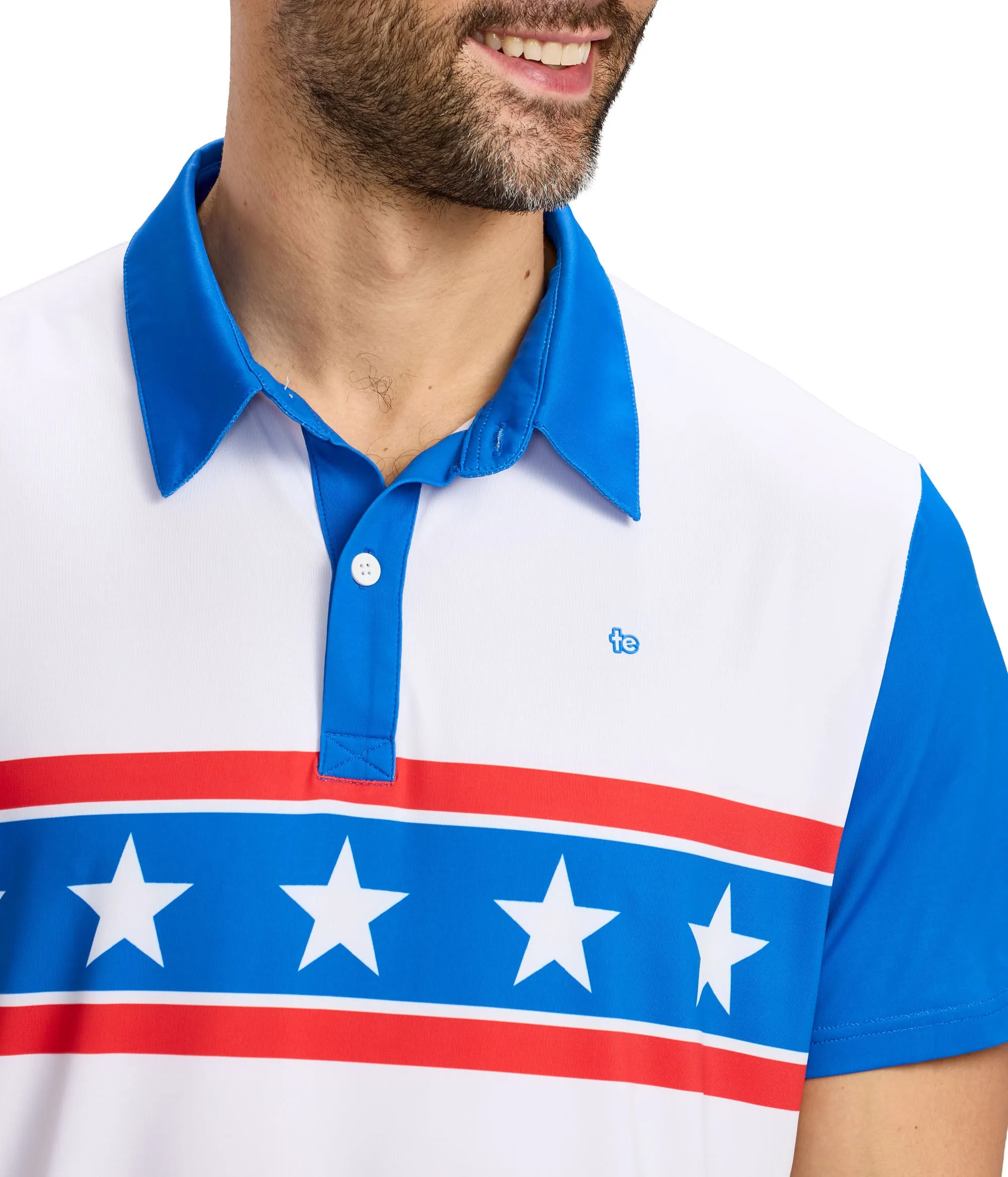 Men's American Daredevil Performance Polo sold by Tipsy Elves product image thumbnail 3