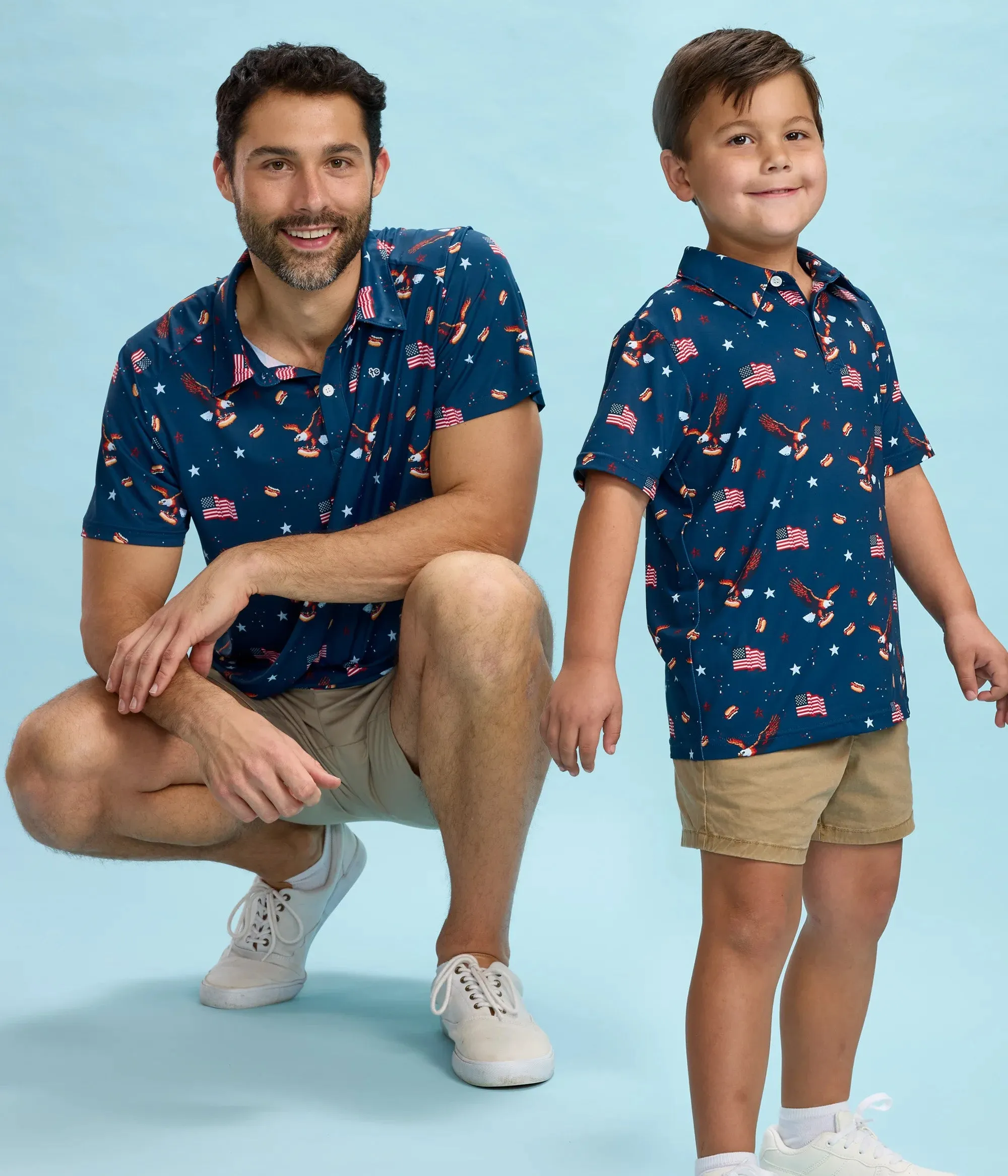 Men's 8-Bit Eagle Golf Polo sold by Tipsy Elves product image thumbnail 2