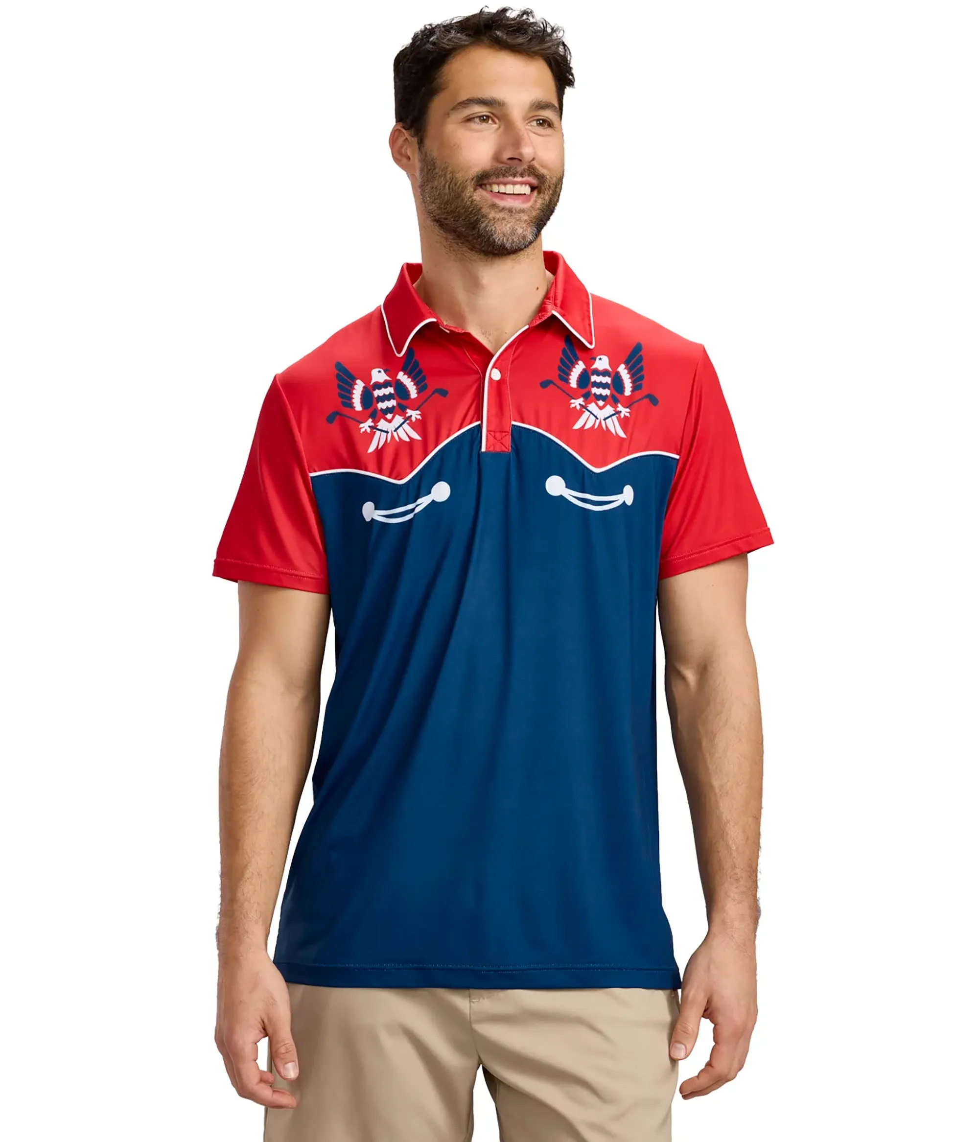 Men's Freedom Flies Golf Polo sold by Tipsy Elves product image thumbnail 5