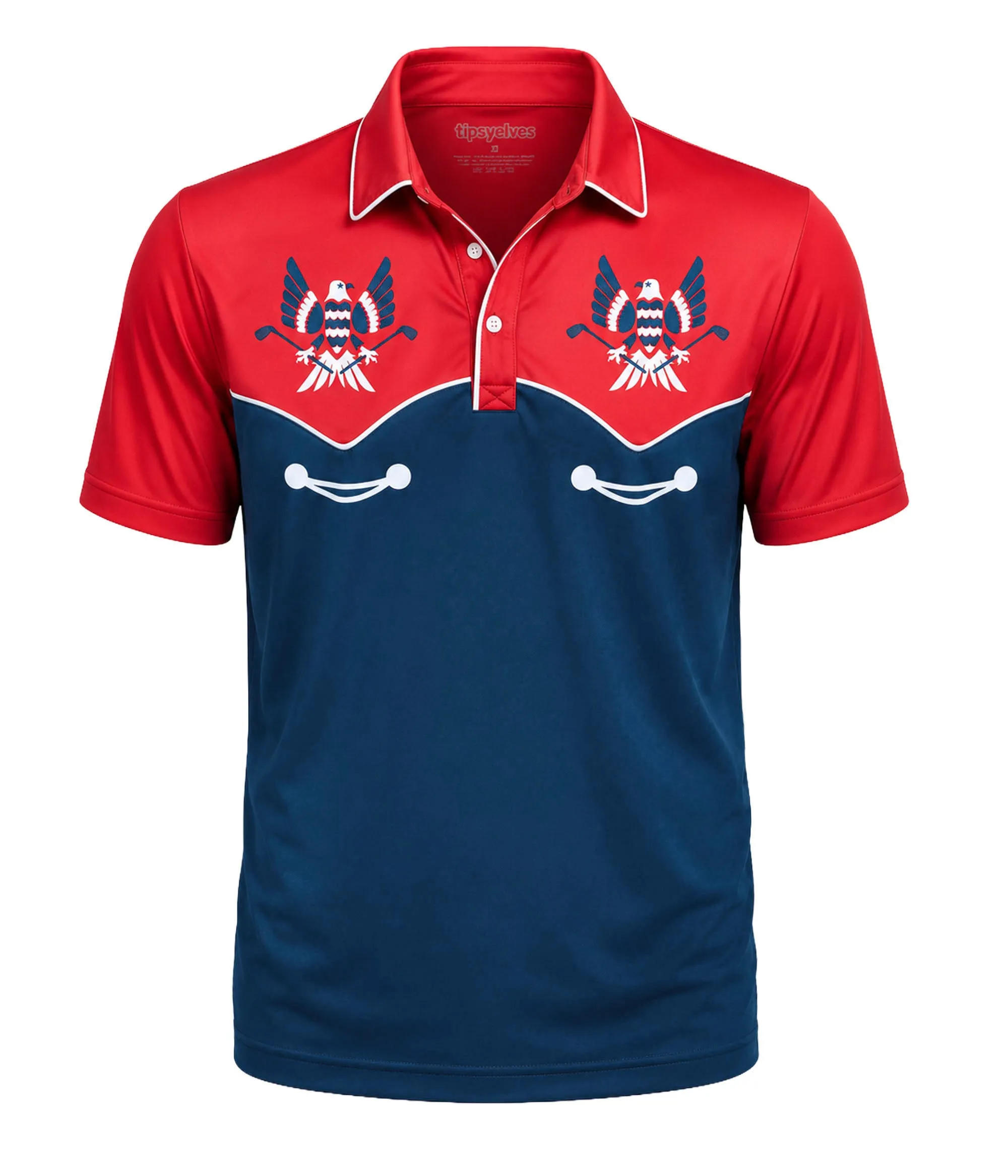 Men's Freedom Flies Golf Polo sold by Tipsy Elves